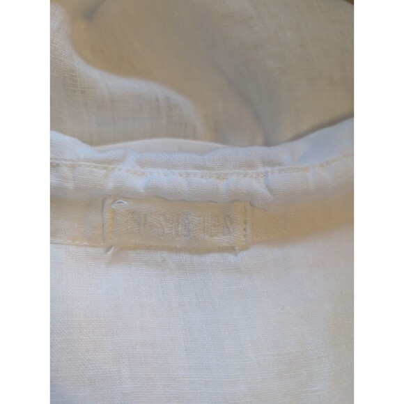 CP Shades Georgia Tie Front Linen Shirt Button Down Beachy Size Medium - Picture 12 of 12